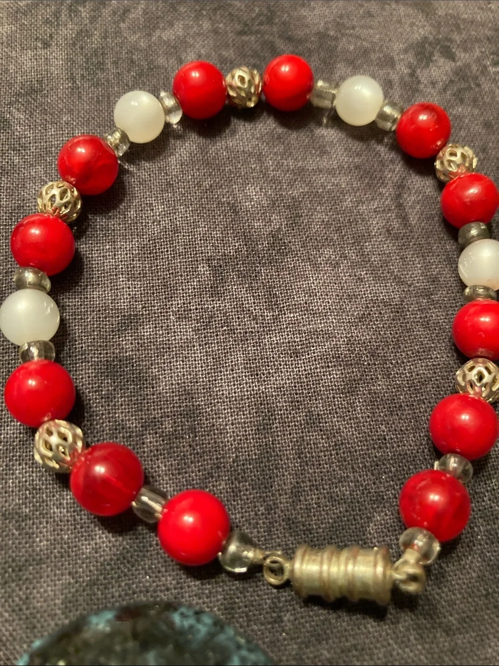 Awesome Beaded Bracelet Lot of 6 Glass Stone Resin